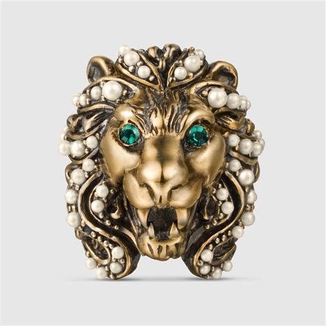 Gucci Bague Lion Head .